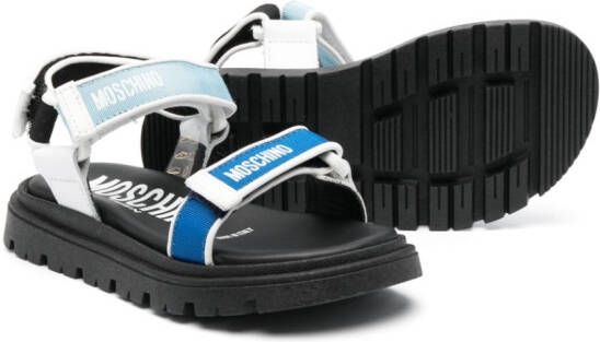 Moschino Kids Sandalen met klittenband Blauw