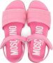 Moschino Kids Sandalen met logo-jacquard Roze - Thumbnail 3