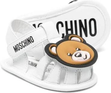 Moschino Kids Sandalen met teddybeerpatch Wit