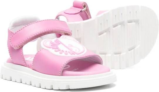 Moschino Kids Sandalen met teddybeerprint Roze