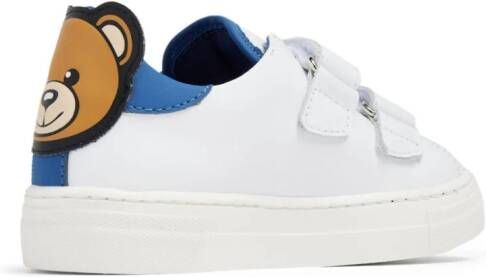 Moschino Kids Sneakers met klittenband Wit