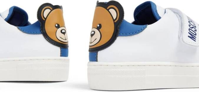 Moschino Kids Sneakers met klittenband Wit