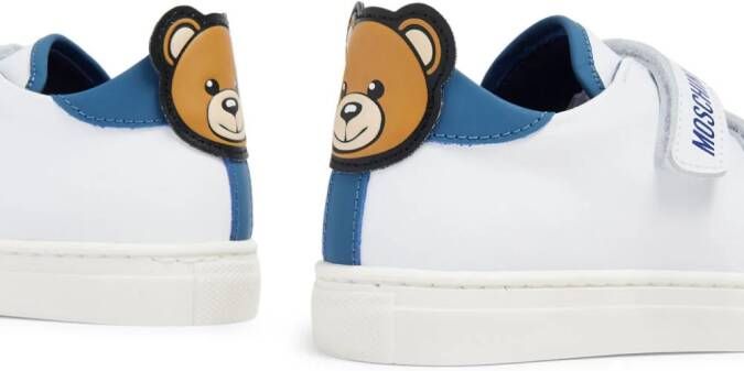 Moschino Kids Sneakers met klittenband Wit