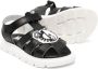 Moschino Kids Teddy Bear leren sandalen Zwart - Thumbnail 2