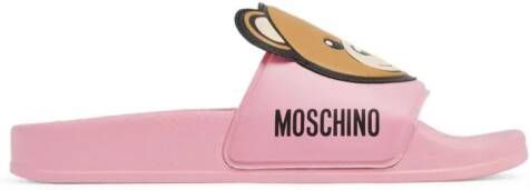 Moschino Kids Teddy Bear slippers Roze