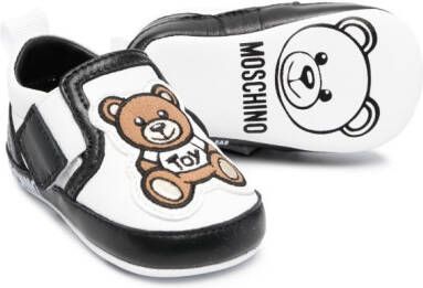 Moschino Kids Sneakers met klittenband Wit