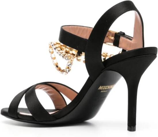 Moschino Leren sandalen Zwart