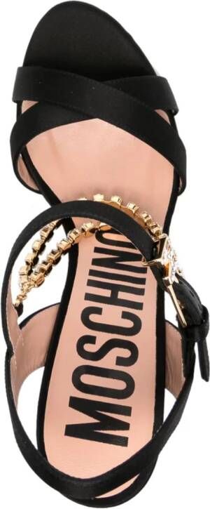 Moschino Leren sandalen Zwart