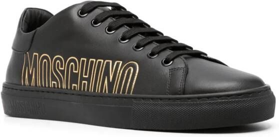Moschino Leren sneakers Zwart