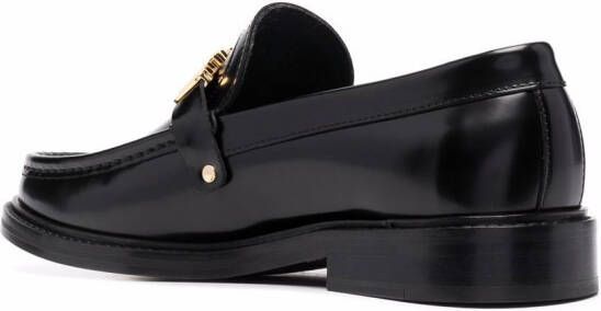 Moschino Loafers met logo Zwart