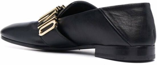 Moschino Loafers met logoplakkaat Zwart