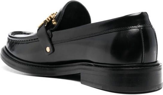 Moschino Loafers met logoplakkaat Zwart