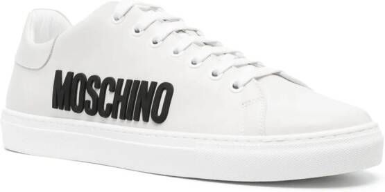 Moschino Sneakers met logo-reliëf Grijs