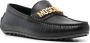 Moschino Leren loafers met logo Zwart - Thumbnail 2