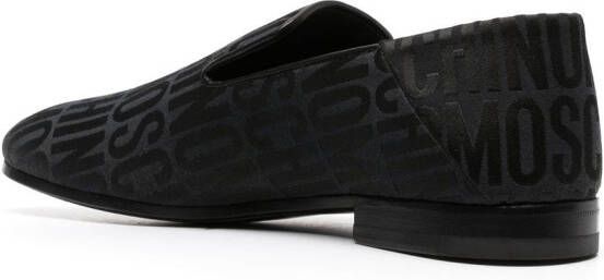 Moschino Loafers met logoprint Zwart