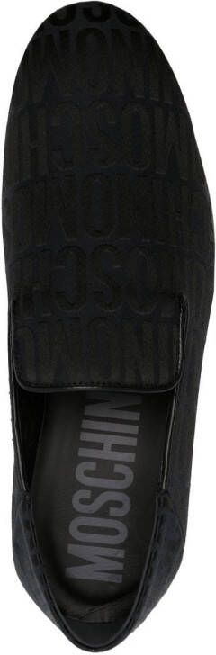 Moschino Loafers met logoprint Zwart