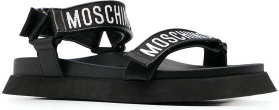 Moschino Sandalen met logoband Zwart