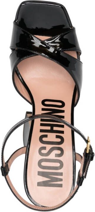 Moschino Lakleren sandalen Zwart