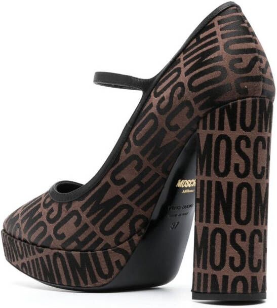 Moschino Pumps met blokhak Bruin