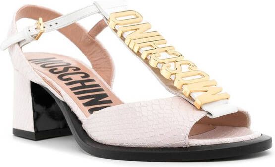 Moschino Sandalen met logo Roze