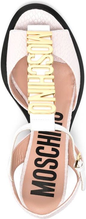 Moschino Sandalen met logo Roze