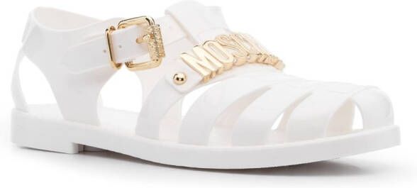 Moschino Sandalen met logo Wit