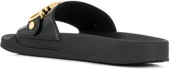 Moschino sandalen met logo Zwart