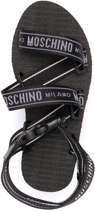 Moschino Sandalen met logobandje Zwart
