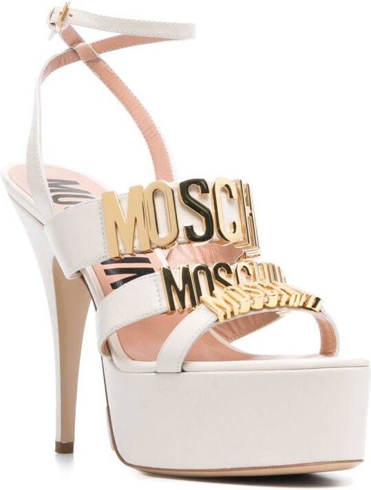 Moschino Sandalen met plateauzool Beige