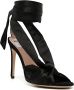 Moschino Satijnen sandalen met geknoopt detail Zwart - Thumbnail 2