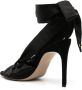 Moschino Satijnen sandalen met geknoopt detail Zwart - Thumbnail 3