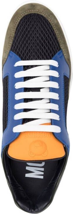 Moschino Sneakers met colourblocking Blauw