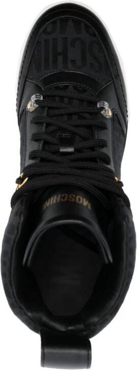 Moschino Sneakers met jacquard-logo Zwart