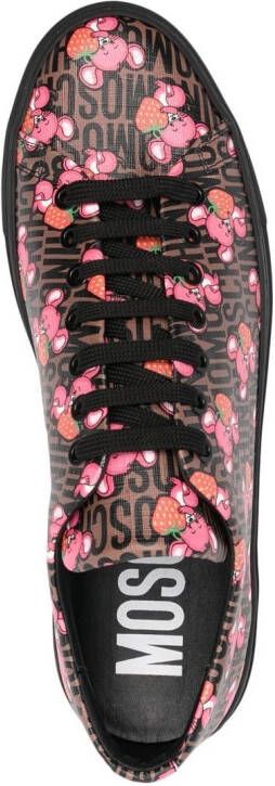 Moschino Sneakers met logoprint Bruin