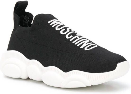 Moschino Soksneakers met logo Zwart