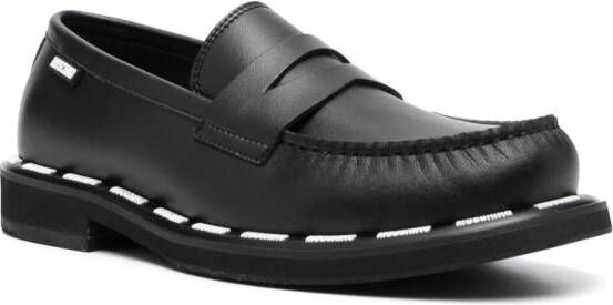 Moschino Loafers met gestikt detail Zwart