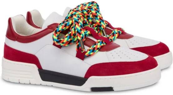 Moschino Streetball sneakers met vlakken Wit