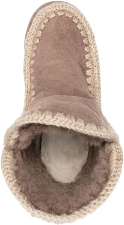 Mou Inner Wedge laarzen met logoplakkaat Beige