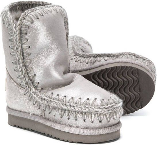 Mou Kids Eskimo metallic laarzen Grijs