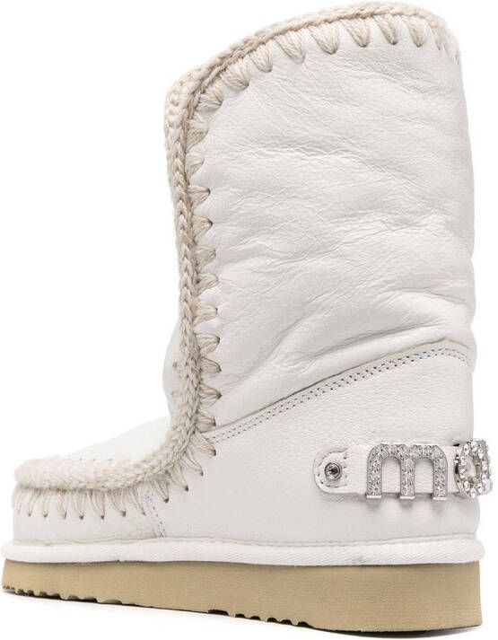 Mou Snow boots met logo Wit