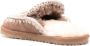 Mou Slippers met stikseldetail Bruin - Thumbnail 3