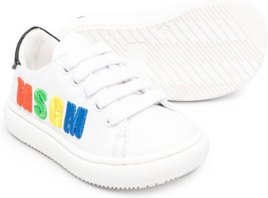 MSGM Kids Sneakers met geborduurd logo Wit