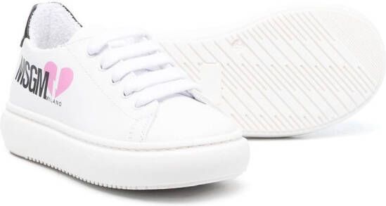 MSGM Kids Sneakers met plateauzool Wit