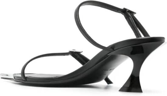 Mugler Leren sandalen 55 mm Zwart