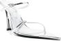 Mugler 95 mm metallic leren sandalen Zilver - Thumbnail 2