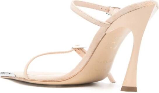 Mugler Suède sandalen 95 mm Beige