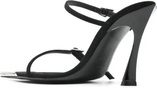 Mugler Suède sandalen 95 mm Zwart