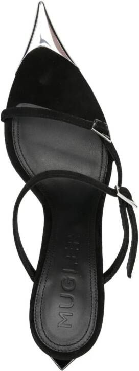 Mugler Suède sandalen 95 mm Zwart