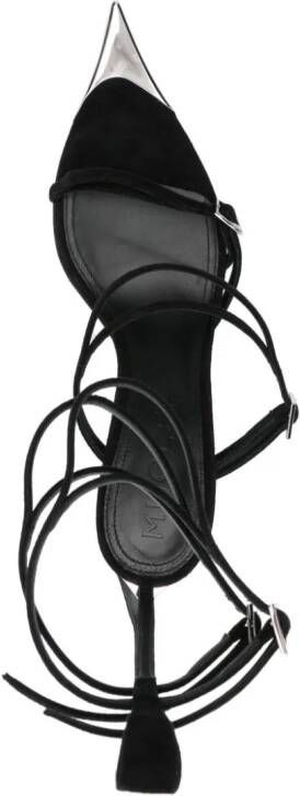 Mugler Suède sandalen 95 mm Zwart