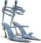 Mugler Fang 95 denim sandalen Blauw - Thumbnail 2